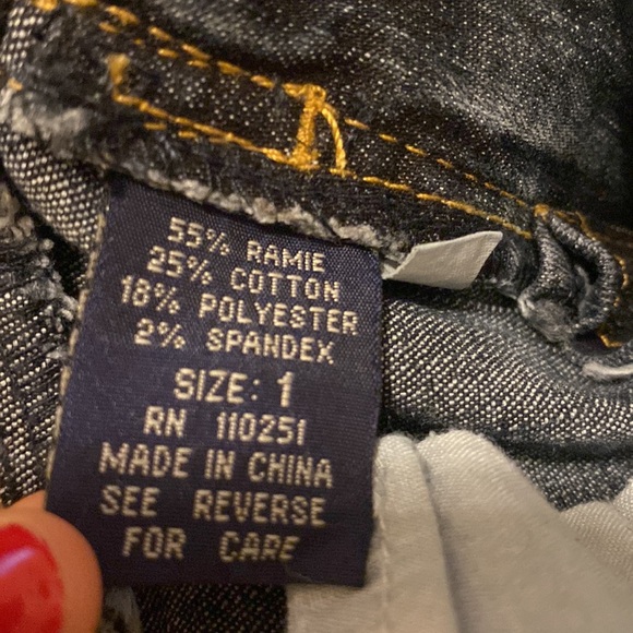 Vintage Y2K ANGELS Pleated Dark Denim Mini Skirt with Adjustable Belt - Picture 7 of 7